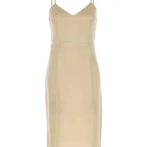 Beige satin dress