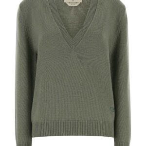 Sage green stretch cashmere sweater