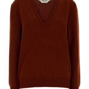 Brick stretch cashmere sweater