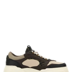 Multicolor leather and canvas Fendi Force sneakers