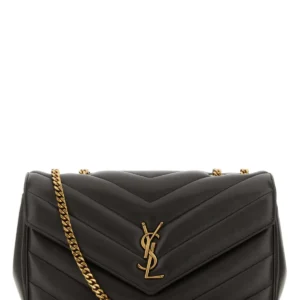Dark brown leather medium LouLou shoulder bag