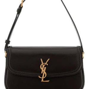 Dark brown leather Solferino shoulder bag