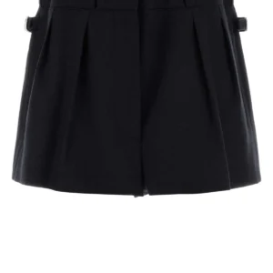 Midnight blue wool shorts