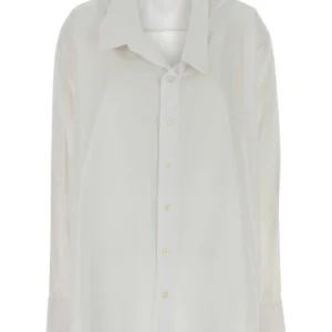 White poplin oversize shirt