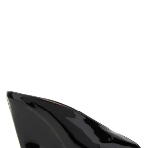 Black leather Alicia mules