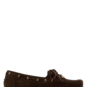 Dark brown suede Flippy loafers