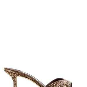 Embellished satin Skye mules