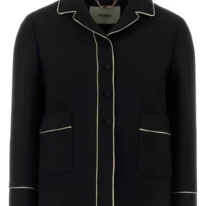 Black wool blend blazer