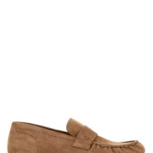 Camel suede Ellis loafers