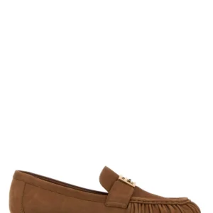 Biscuit suede loafers