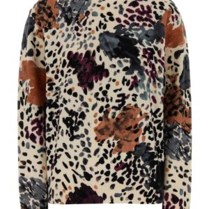 Printed wool blend sweater