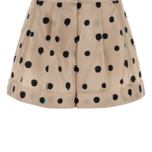 Printed taffeta shorts