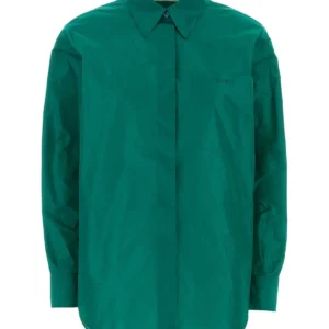 Turquoise taffetas shirt