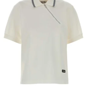 White piquet polo shirt