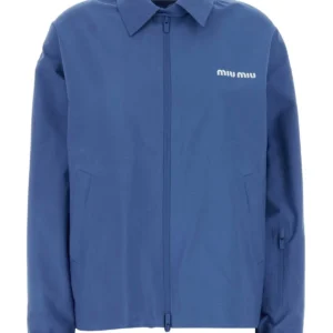 Cerulean tech fabric windbreaker