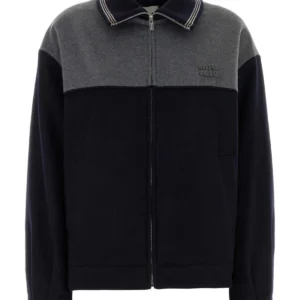 Two-tone velour jacket