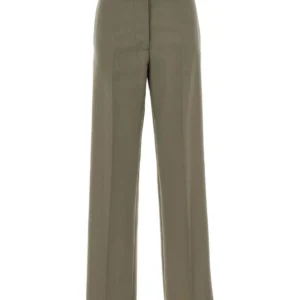 Sage green mohair blend palazzo pant