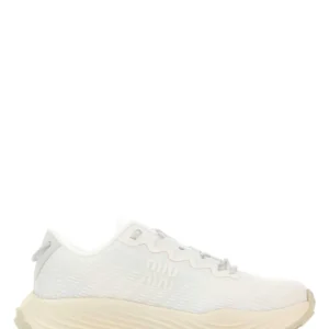 White fabric sneakers