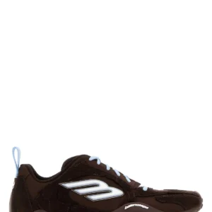 Brown canvas and corduroy Monday Ultra sneakers