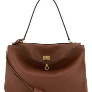 Caramel leather medium Rodeo handbag