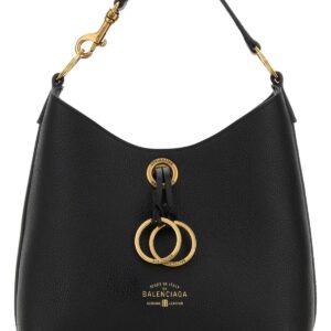 Black leather Carrie Handbag
