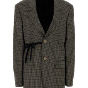 Embroidered lyocell blazer