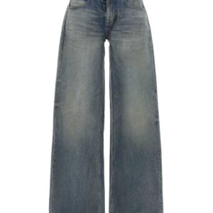 Denim wide-leg jeans