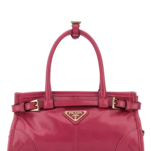 Fuchsia leather mini Prada Bonnie handbag