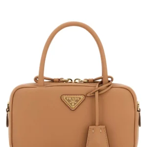 Peach leather handbag