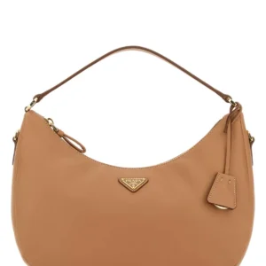 Camel leather handbag