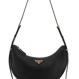 Black leather shoulder bag
