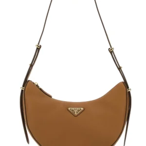 Camel leather shoulder bag