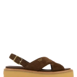 Brown suede sandals