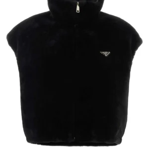 Black reversible fur