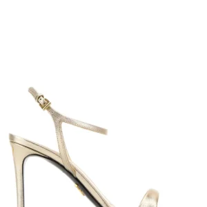 Gold leather sandals