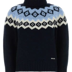 Dark blue wool blend sweater