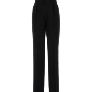 Black wool pant