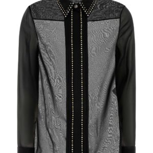 Black silk shirt