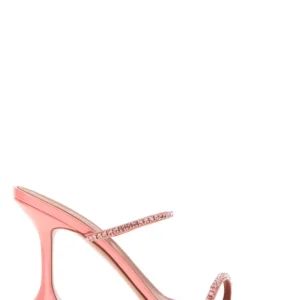 Pink leather Gilda mules