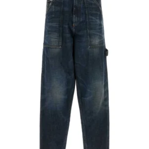 Dark blue denim jeans
