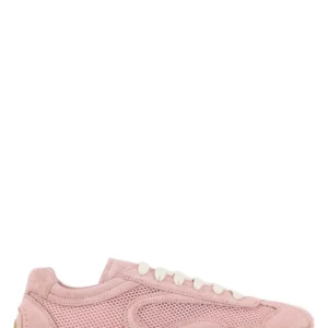 Pink suede and mesh Montecarlo sneakers