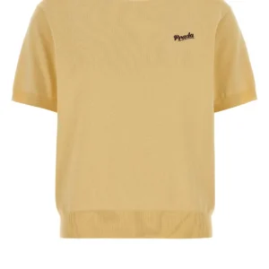 Yellow knit t-shirt