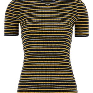 Embroidered stretch cotton t-shirt