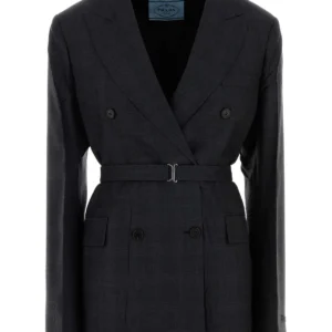 Embroidered wool blazer