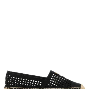 Black crochet espadrilles