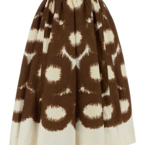 Printed cotton skirt