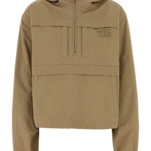 Embroidered ripstop fabric jacket