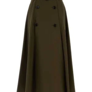 Olive green cotton skirt