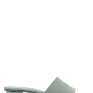 Powder blue satin Anatomic Numeric mules