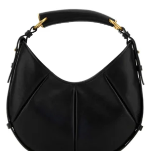 Black leather small Mombasa shoulder bag